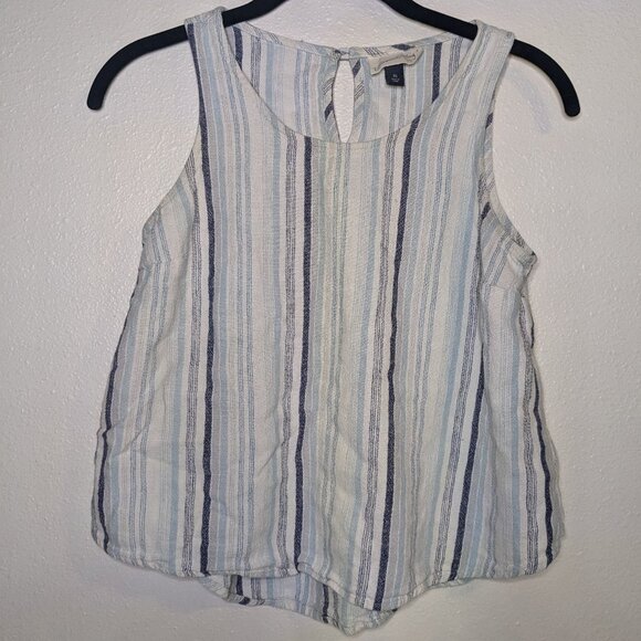 Universal Thread Women's XS White/Shades of Blue Linen Tank Top Great Condition - Picture 1 of 6